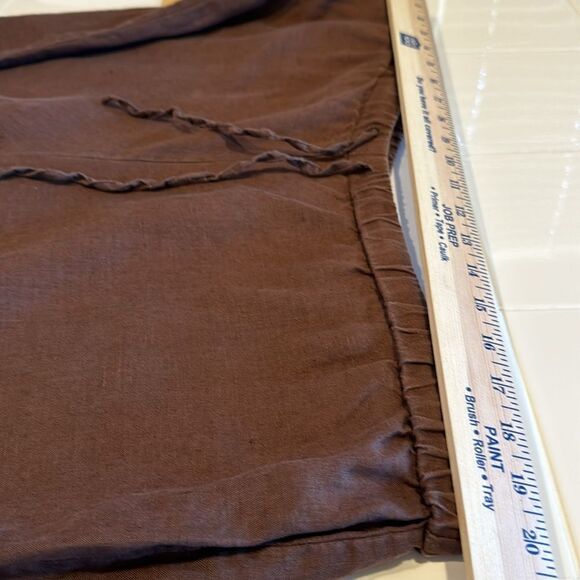 Vintage Richard Malcolm Woman Linen Drawstring Waist Cropped Pants Size 1X - Picture 8 of 10
